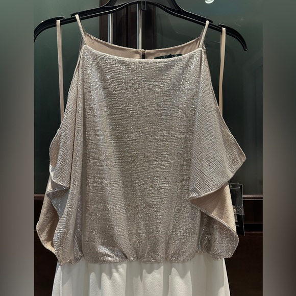 NWT Ralph Lauren Champagne and Silver Dress - Picture 2 of 5